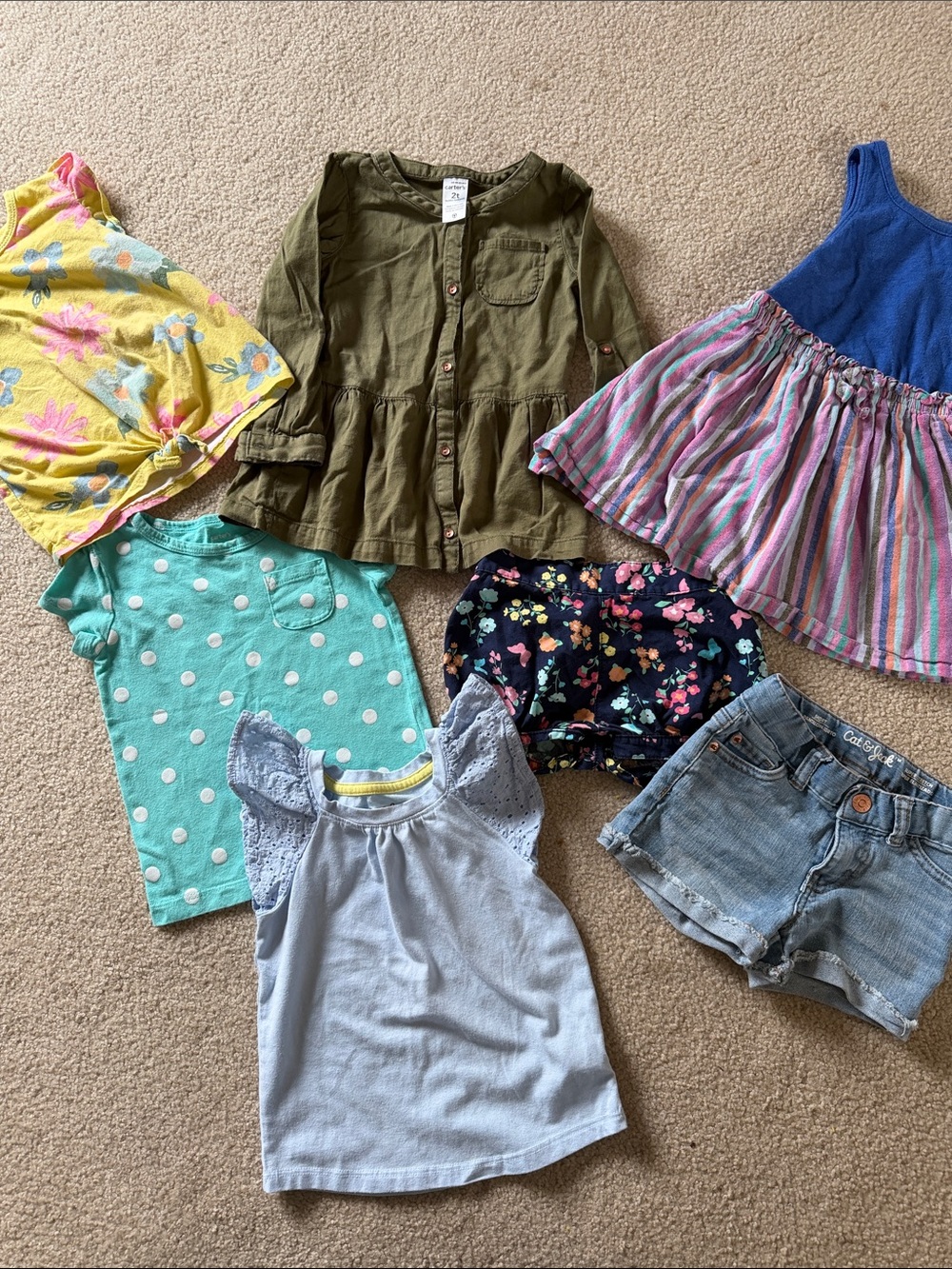 Cat & Jack/Carter’s girls 2T bundle